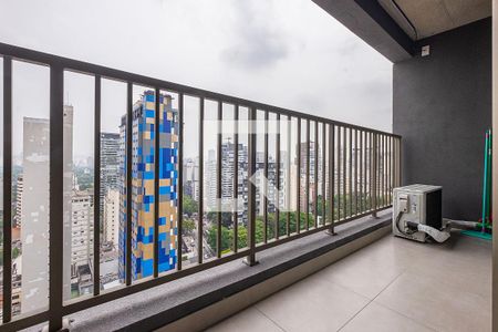 Studio - Varanda de kitnet/studio para alugar com 1 quarto, 33m² em Cerqueira César, São Paulo