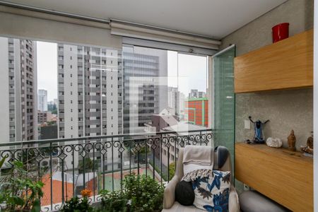 Varanda da Sala de apartamento à venda com 3 quartos, 100m² em Jardim das Acácias, São Paulo
