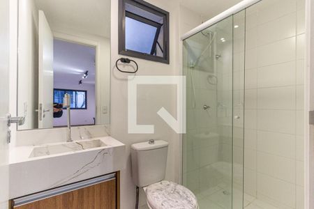 Banheiro de kitnet/studio à venda com 1 quarto, 26m² em Vila Buarque, São Paulo