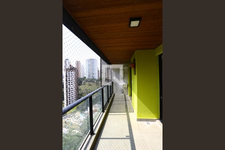 Varanda da Sala de apartamento para alugar com 1 quarto, 60m² em Vila Andrade, São Paulo