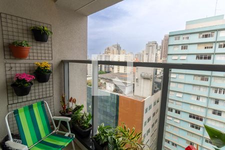 Varanda de kitnet/studio para alugar com 1 quarto, 25m² em Pompeia, São Paulo