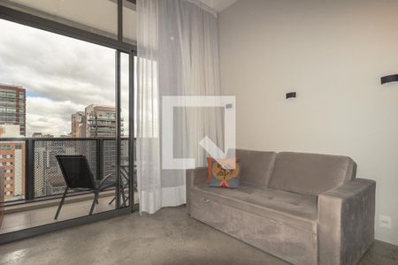 Sala de apartamento para alugar com 1 quarto, 40m² em Indianópolis, São Paulo