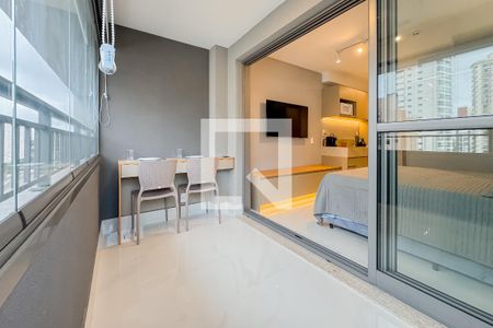 Varanda de kitnet/studio à venda com 1 quarto, 29m² em Chácara Klabin, São Paulo