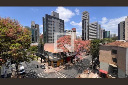 Vista Sala de apartamento à venda com 3 quartos, 92m² em Lourdes, Belo Horizonte
