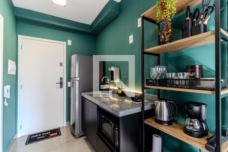 Cozinha de kitnet/studio à venda com 1 quarto, 22m² em Vila Buarque, São Paulo