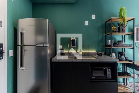 Cozinha de kitnet/studio à venda com 1 quarto, 22m² em Vila Buarque, São Paulo