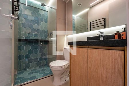 Banheiro de kitnet/studio para alugar com 1 quarto, 21m² em Jardim Paulista, São Paulo