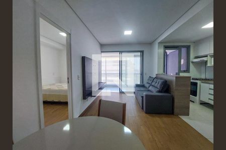 Sala de apartamento para alugar com 1 quarto, 53m² em Santo Amaro, São Paulo