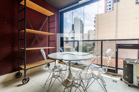 Varanda de apartamento à venda com 1 quarto, 48m² em Cerqueira César, São Paulo