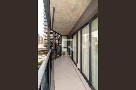 Studio à venda com 54m², 1 quarto e 1 vagaVaranda