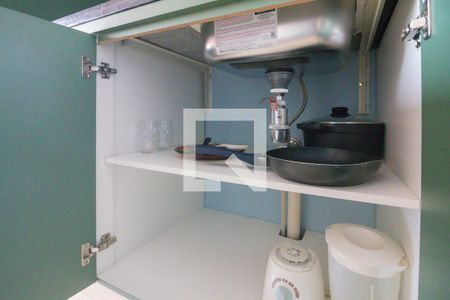 Detalhe Cozinha de apartamento à venda com 1 quarto, 32m² em Butantã, São Paulo