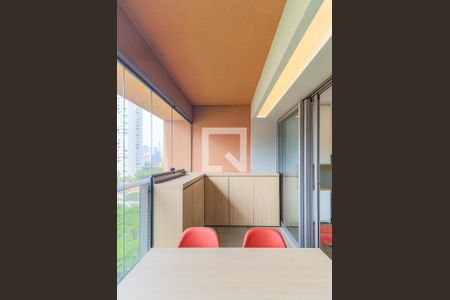 Studio à venda com 42m², 1 quarto e 1 vagaVaranda