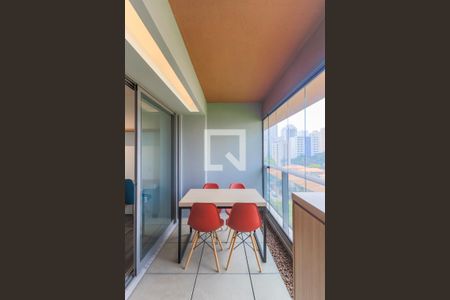 Studio à venda com 42m², 1 quarto e 1 vagaVaranda