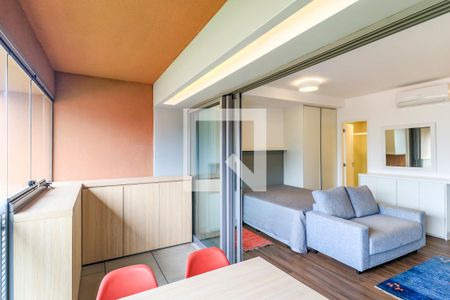 Studio à venda com 42m², 1 quarto e 1 vagaVaranda