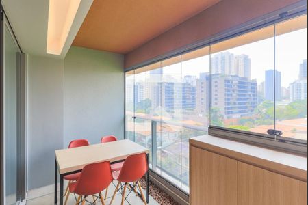 Varanda de kitnet/studio à venda com 1 quarto, 42m² em Brooklin Paulista, São Paulo
