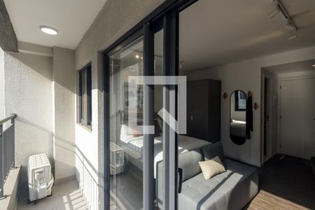 Studio para alugar com 26m², 1 quarto e sem vagaVaranda