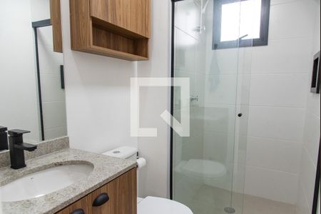 Banheiro de kitnet/studio para alugar com 1 quarto, 27m² em Ipiranga, São Paulo