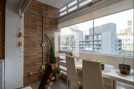 Varanda da Sala/Quarto de kitnet/studio para alugar com 1 quarto, 39m² em Consolação, São Paulo