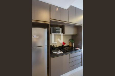 Cozinha de kitnet/studio para alugar com 1 quarto, 27m² em Jardim das Acacias, São Paulo