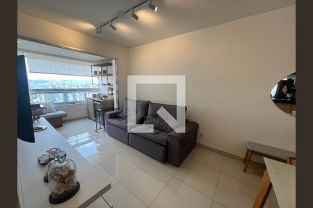 Sala  de apartamento à venda com 3 quartos, 86m² em Vila da Serra, Nova Lima