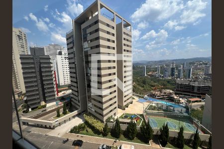 Varanda da Sala vista de apartamento à venda com 3 quartos, 86m² em Vila da Serra, Nova Lima