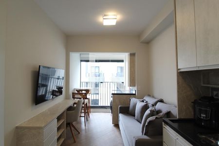 Sala/Cozinha de apartamento para alugar com 1 quarto, 29m² em Indianópolis, São Paulo