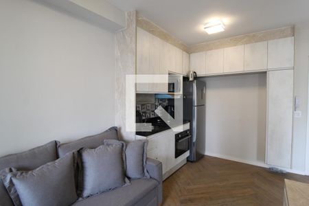 Sala/Cozinha de apartamento para alugar com 1 quarto, 29m² em Indianópolis, São Paulo