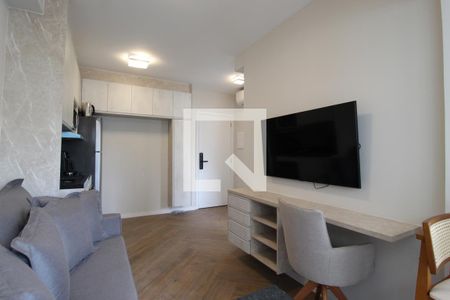 Sala/Cozinha de apartamento para alugar com 1 quarto, 29m² em Indianópolis, São Paulo