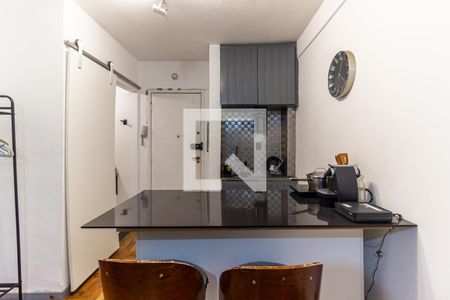 Cozinha de kitnet/studio à venda com 1 quarto, 34m² em Consolação, São Paulo