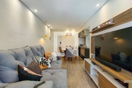 Sala de apartamento para alugar com 2 quartos, 91m² em Canto do Forte, Praia Grande
