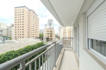 Varanda da Sala de apartamento à venda com 1 quarto, 40m² em Consolação, São Paulo