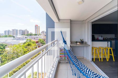 Varanda da Sala de apartamento à venda com 2 quartos, 65m² em Vila Eldízia, Santo André