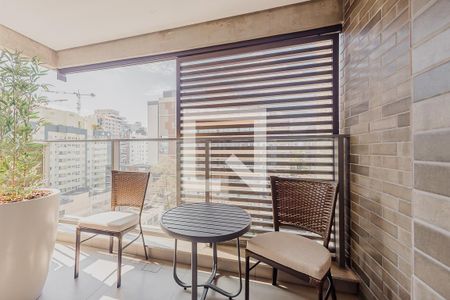Varanda Sala de apartamento para alugar com 1 quarto, 38m² em Jardim Paulista, São Paulo