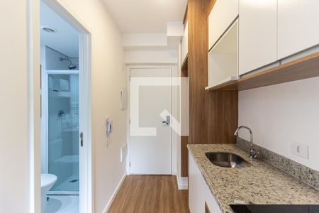 Cozinha de kitnet/studio à venda com 1 quarto, 25m² em Santa Ifigênia, São Paulo
