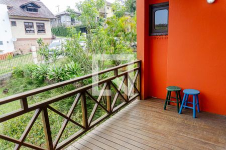 Vista da Sala de casa de condomínio para alugar com 3 quartos, 400m² em São Lucas, Viamão