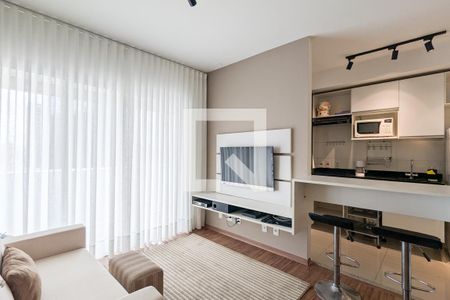 Sala de apartamento para alugar com 1 quarto, 52m² em Santo Amaro, São Paulo