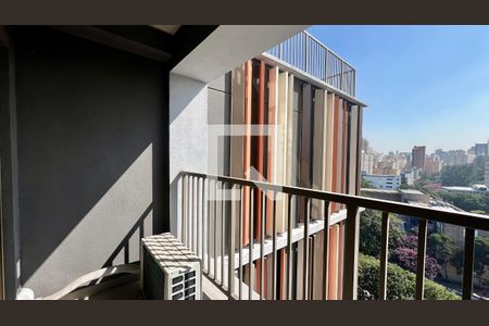 Varanda do Studio de kitnet/studio para alugar com 1 quarto, 38m² em Cerqueira César, São Paulo