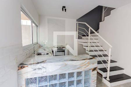 Cozinha de casa de condomínio à venda com 4 quartos, 133m² em Vila São Pedro, Santo André