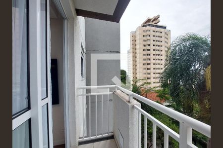Varanda da Sala de apartamento para alugar com 1 quarto, 36m² em Jardim Taquaral, São Paulo