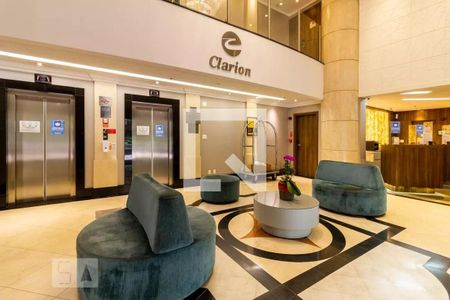 Studio para alugar com 30m², 1 quarto e sem vaga Studio para alugar com 30m², 1 quarto e sem vagaHall social