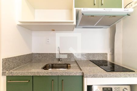 Cozinha de apartamento para alugar com 1 quarto, 30m² em Indianópolis, São Paulo