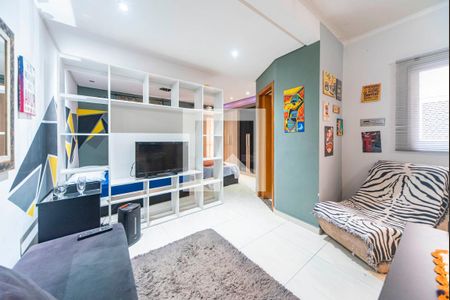 Sala de apartamento à venda com 1 quarto, 90m² em Vila Alice, Santo André