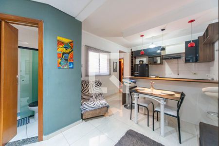 Sala de apartamento à venda com 1 quarto, 90m² em Vila Alice, Santo André