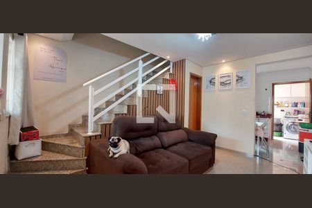 Sala de casa para alugar com 2 quartos, 86m² em Jardim Santo Alberto, Santo André