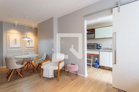 Sala de apartamento para alugar com 1 quarto, 55m² em Indianópolis, São Paulo