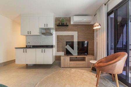 Sala de apartamento para alugar com 1 quarto, 38m² em Campo Belo, São Paulo