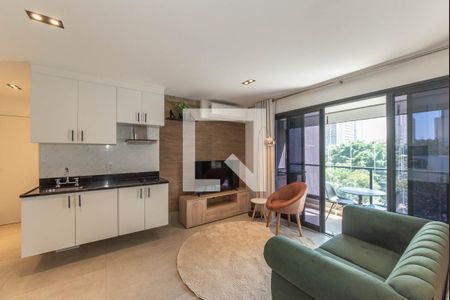 Sala de apartamento para alugar com 1 quarto, 38m² em Campo Belo, São Paulo