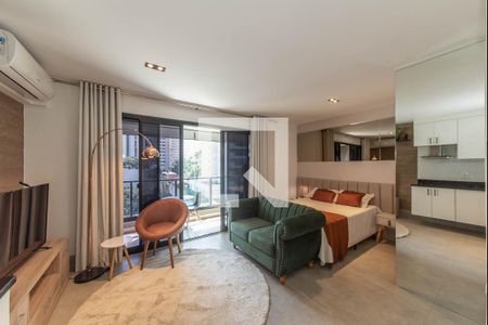 Sala de apartamento para alugar com 1 quarto, 38m² em Campo Belo, São Paulo
