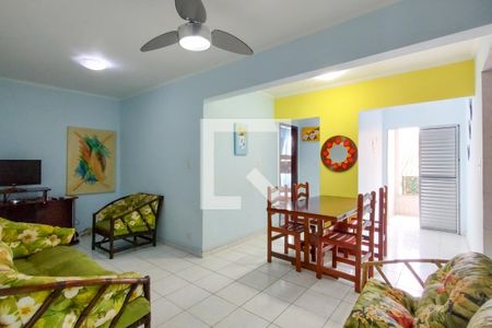 Sala de apartamento para alugar com 1 quarto, 40m² em Maracanã, Praia Grande