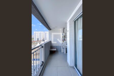 Varanda da Sala/Cozinha de apartamento à venda com 1 quarto, 40m² em Brás, São Paulo